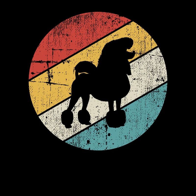 Poodle dog lover Retro vintage Gift idea