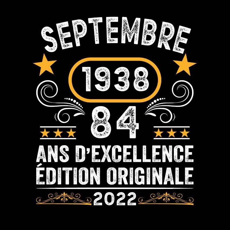 Septembre 1938 84 Ans Anniversaire Idée Cadeau
