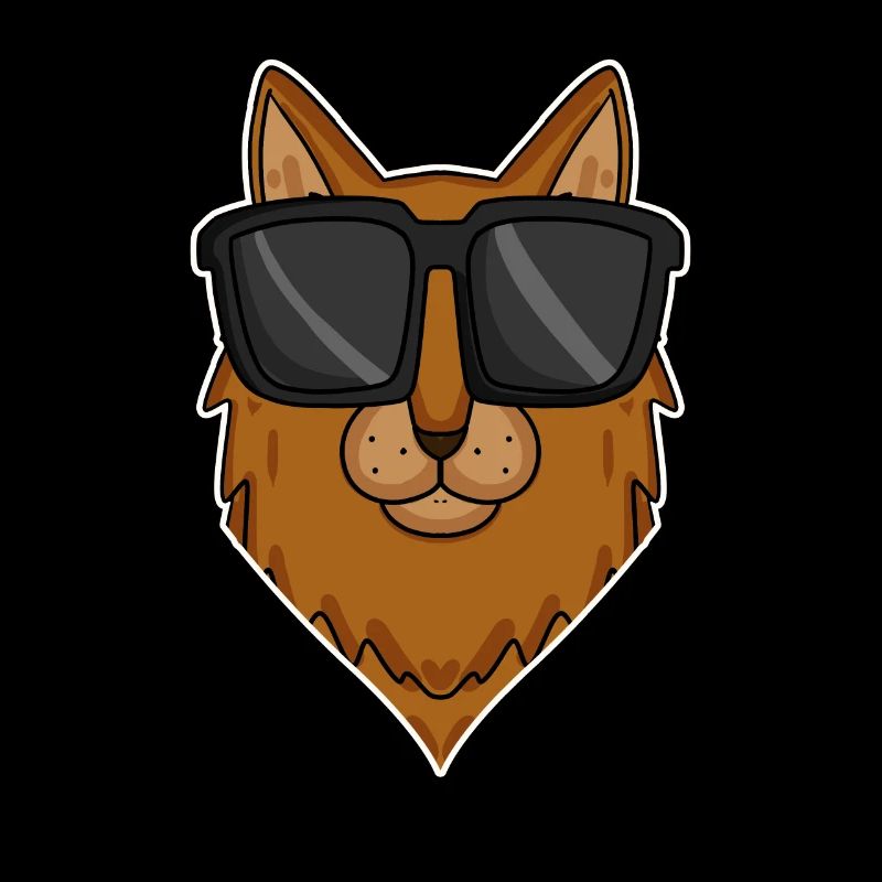 Somali cat with sunglasses