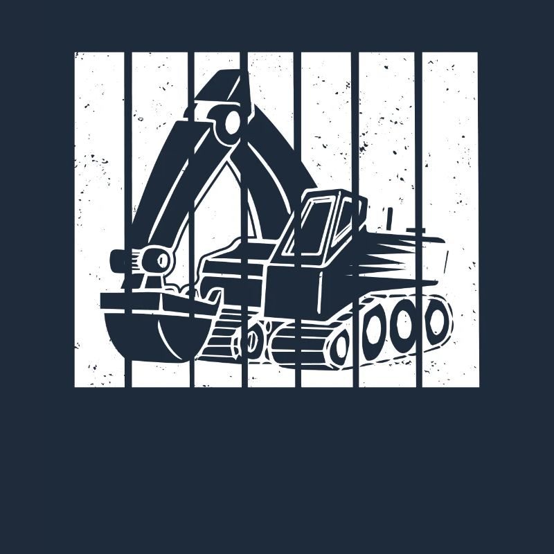 Excavator Driver Gift Retro Sunset