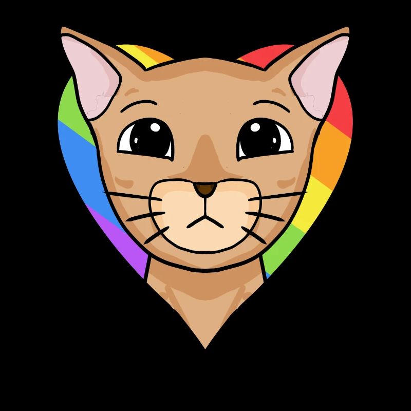 LGBT Katze Abessinierkatze Regenbogen