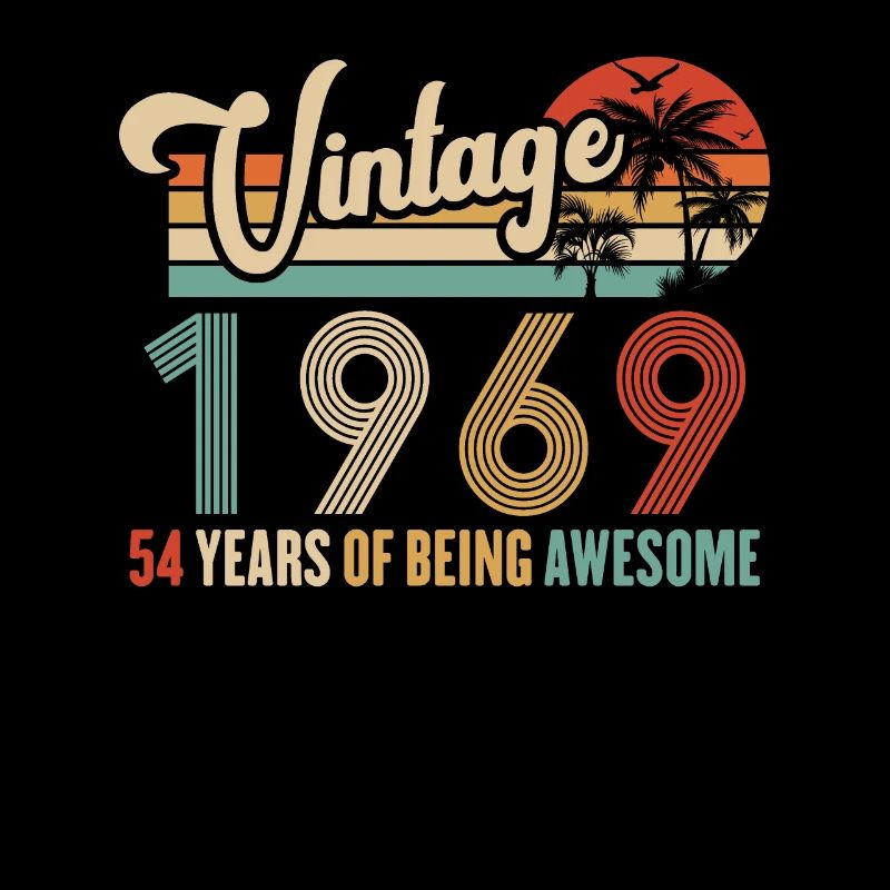 Vintage Year 1969 Anniversary 54 Years Gift Idea