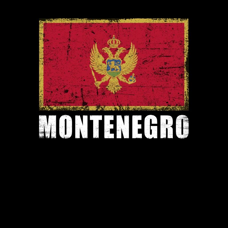 Monténégro Drapeau Grunge Monténégro Drapeau