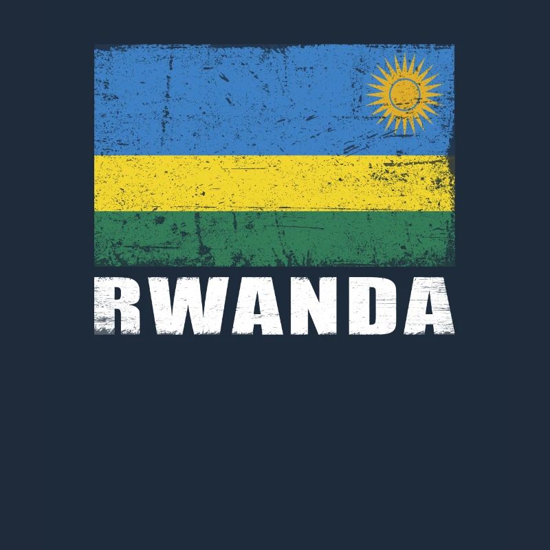 Drapeau du Rwanda Grunge Drapeau du Rwanda