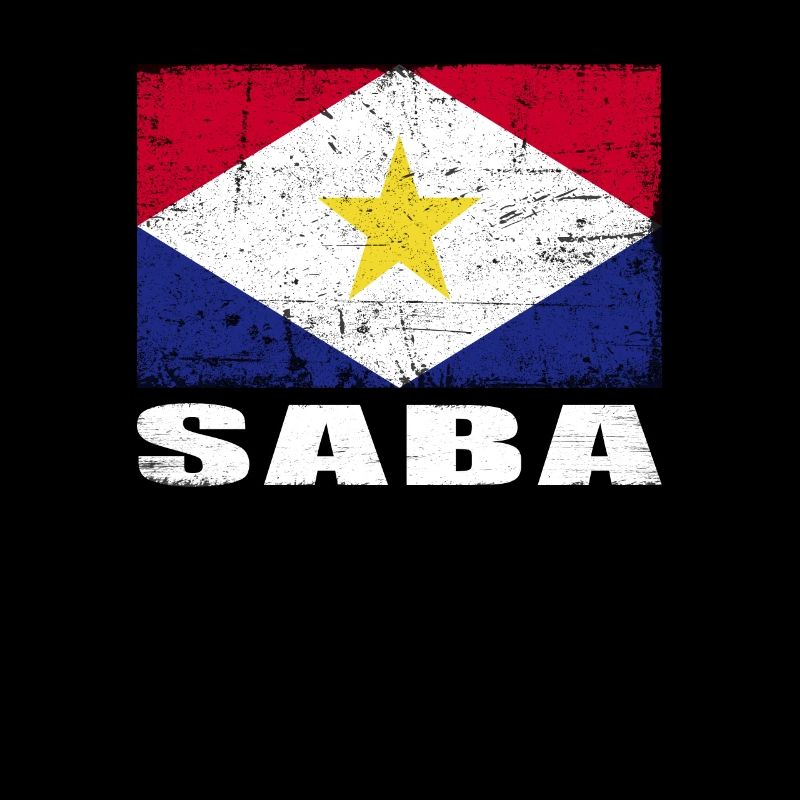 Saba Flag Grunge Saba Flag