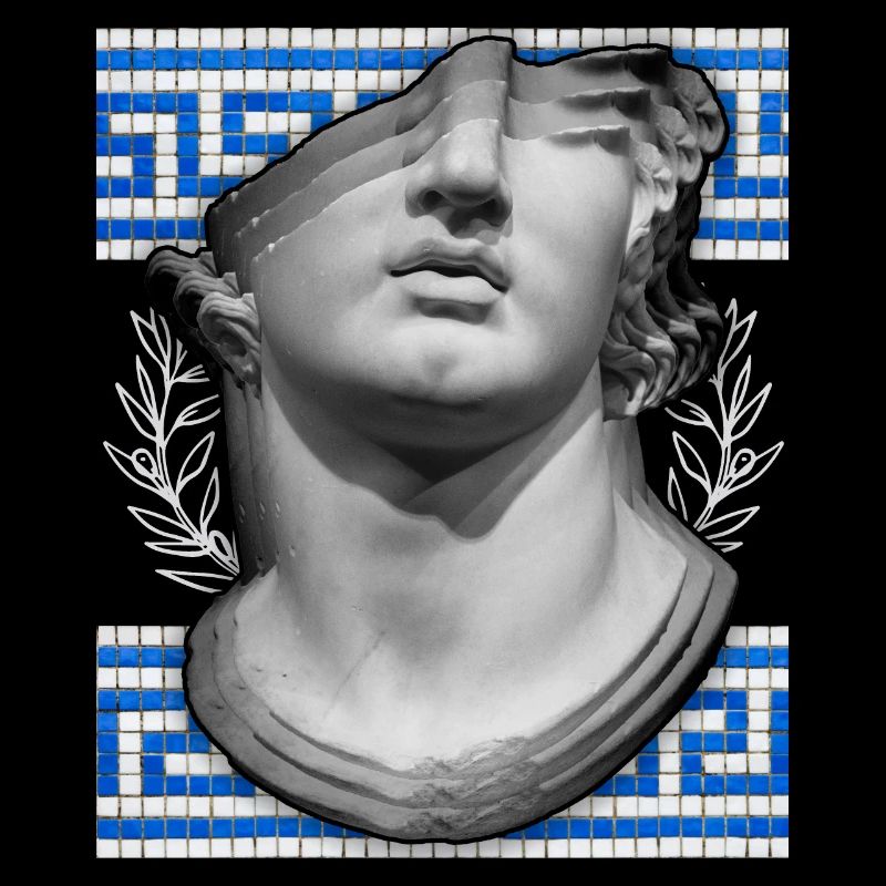 Griechenland, antike Skulptur, Mäandermuster