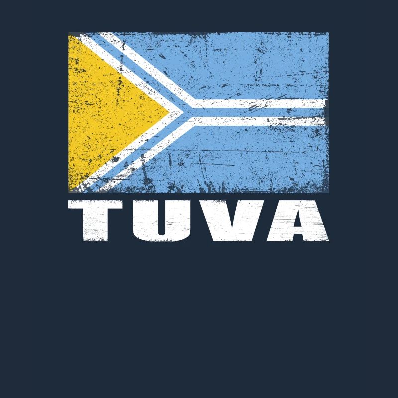 Drapeau Tuva Grunge Drapeau Tuva