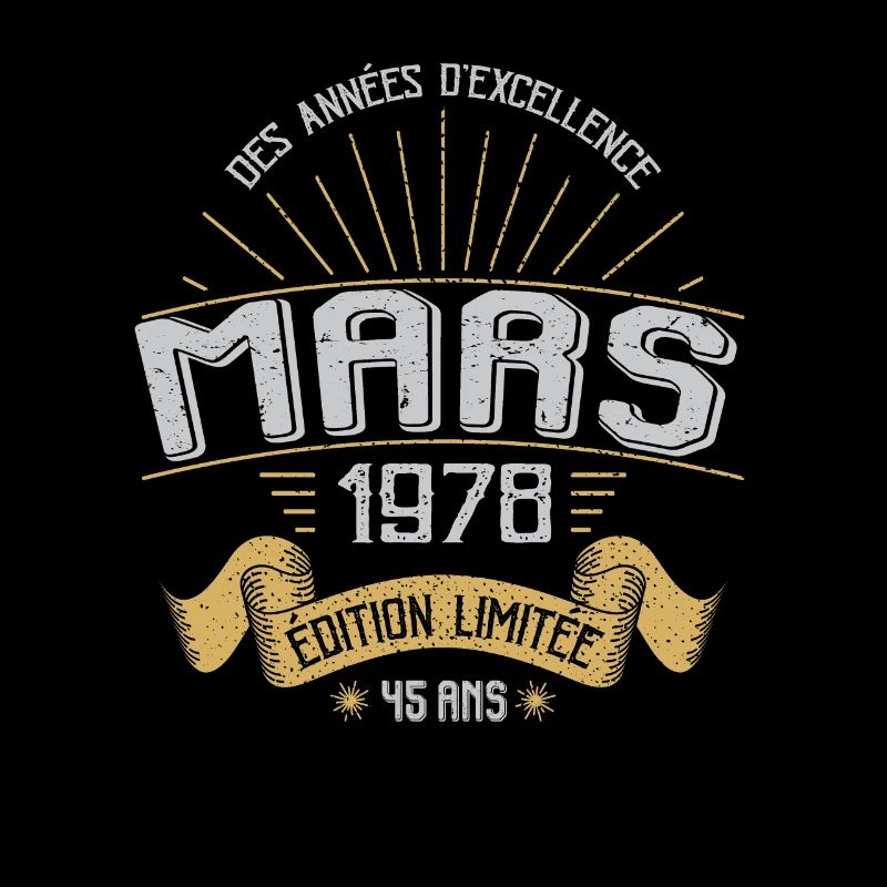 Mars 1978 45 Ans Anniversaire Vintage Idée Cadeau
