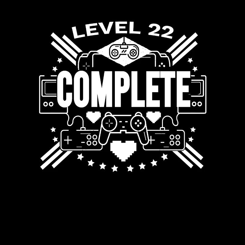 22 Geburtstag Gamer Level 22