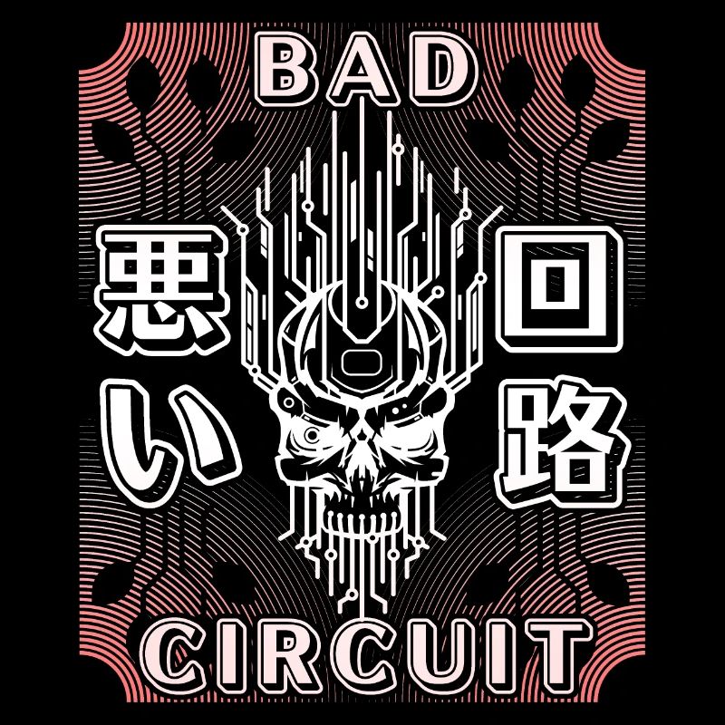 Circuit, Computer Board, Skull Saying