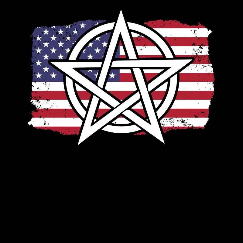 American Flag Witchcraft Wizardry Pentagram