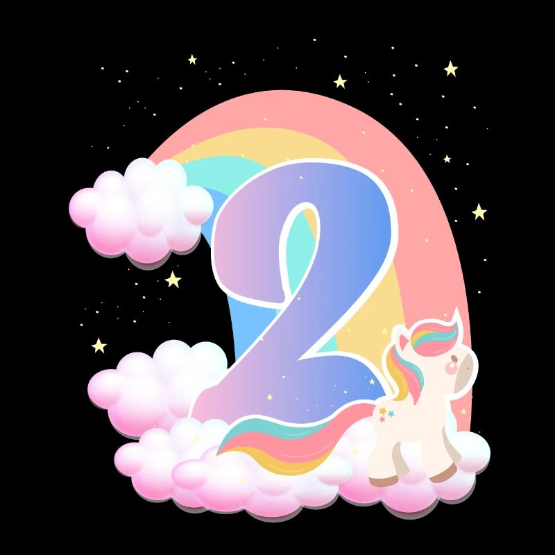 2 Einhorn Regenbogen Wolken Kleines Pony 2.