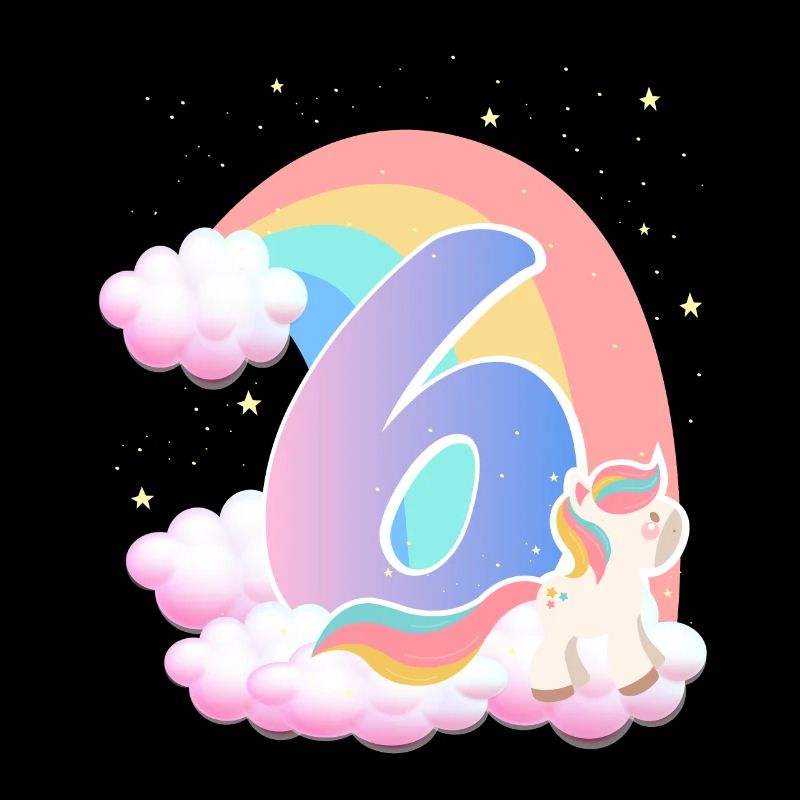 6 Einhorn Regenbogen Wolken Kleines Pony 6.