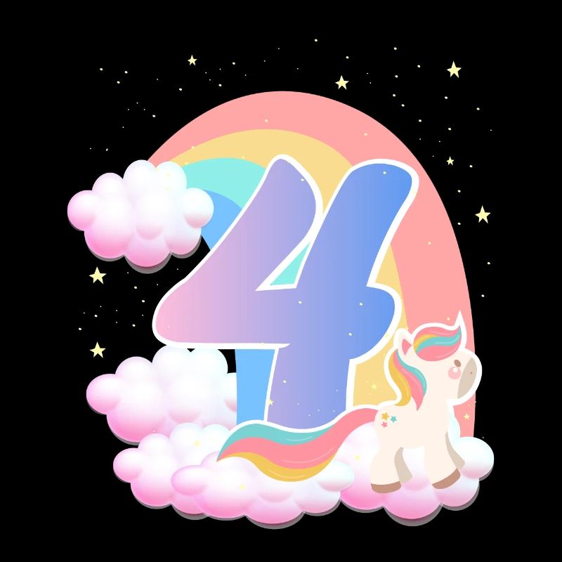 4 Einhorn Regenbogen Wolken Kleines Pony 4.