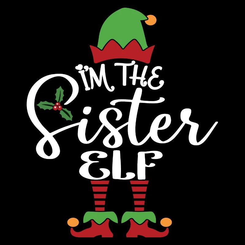 Schwester Elf Niedliches lustiges passendes Weihnachtskostüm