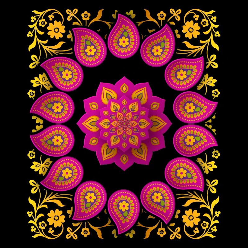 Paisley pattern, paisley mandala, vintage paisley
