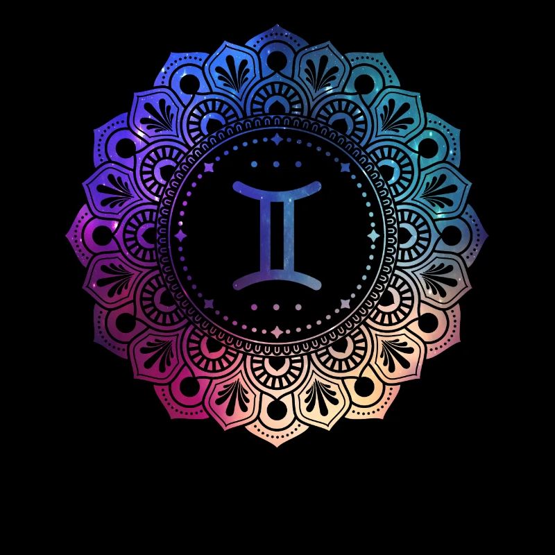 Zwillinge Sternzeichen Symbol Mandala