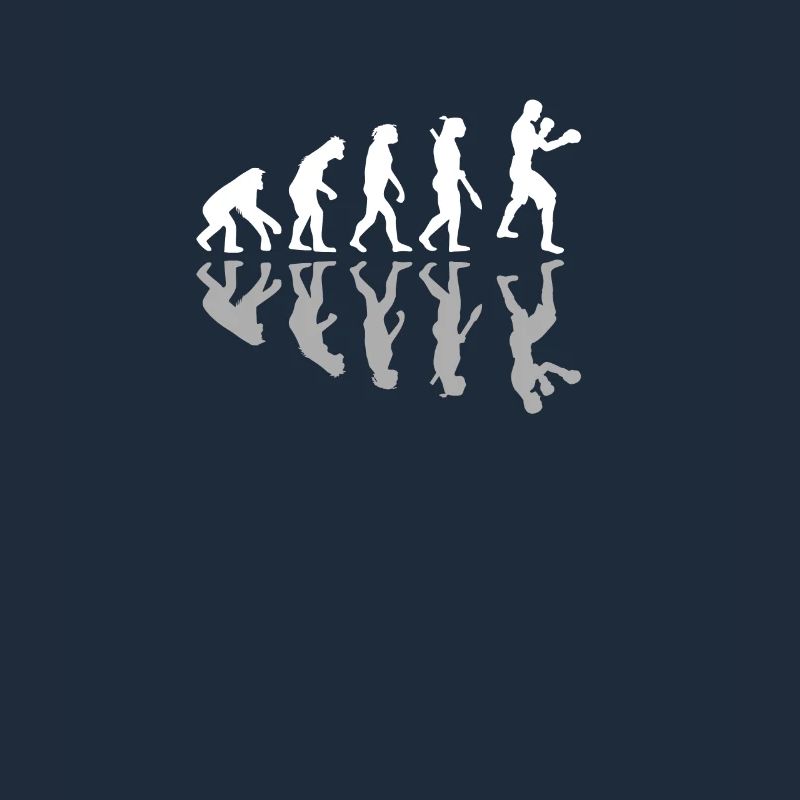 Human Evolution Boxer Boxing Lover Kickboxing