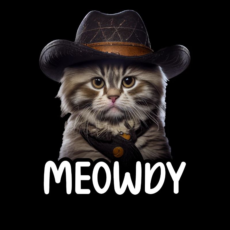 Meowdy Funny cat Meme for Cat Lovers