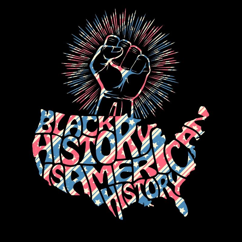 Slogan du drapeau du drapeau américain du Mois de l’histoire des Noirs