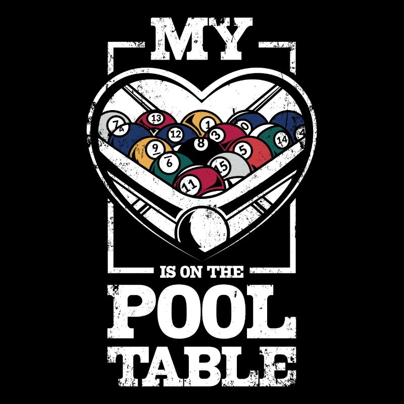 Mon cœur bat sur la table de billard
