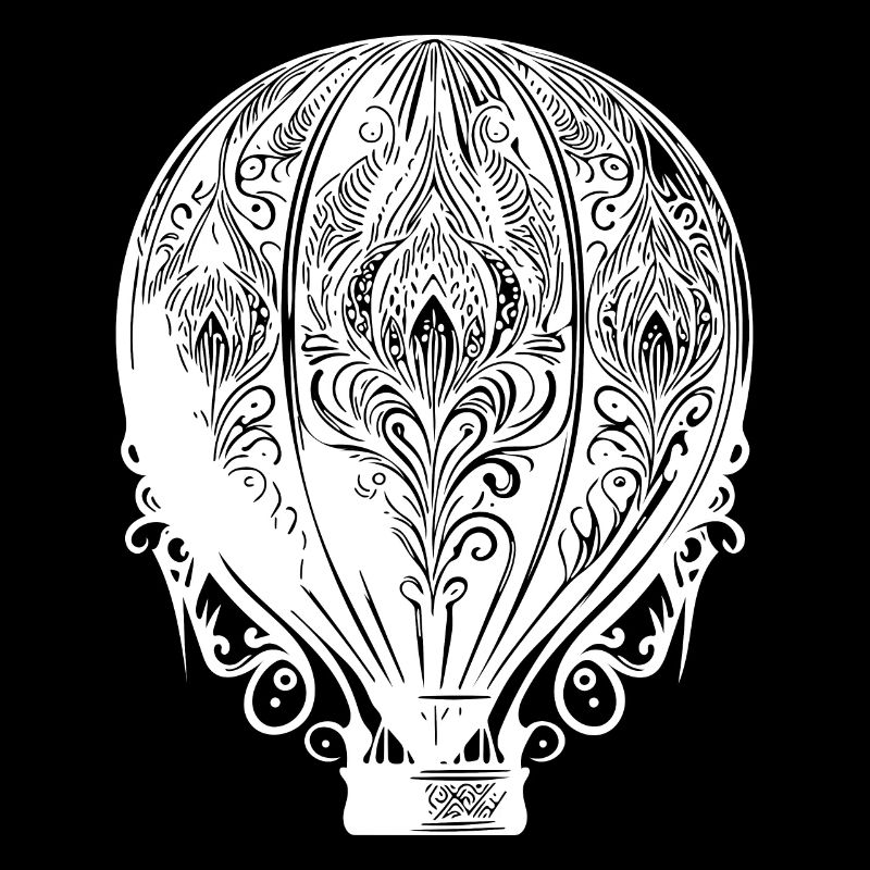 Conception de ventilateur de montgolfière vintage