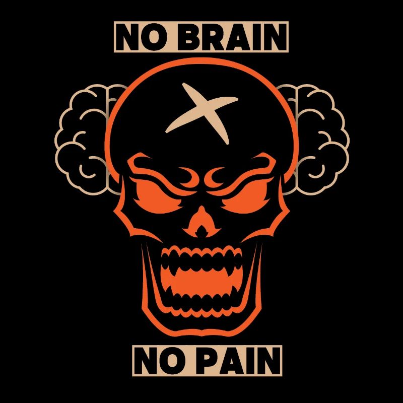 Skull, Skull, Brain, Brain funny saying