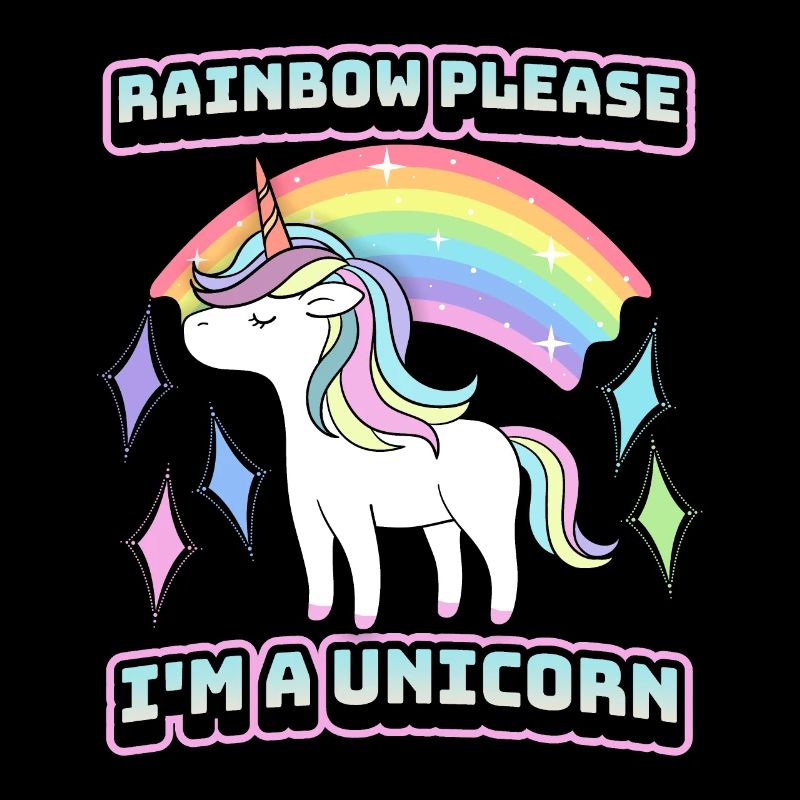 Lustiger Einhorn Unicorns Regenbogen Spruch