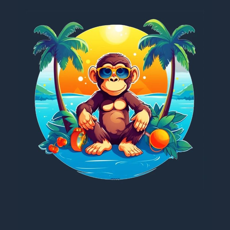Beachside Monkey Adventure: Cool and Comfy Summer
