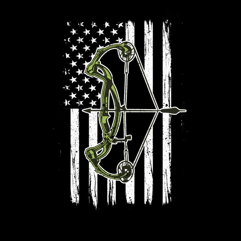 Archer Deer Hunt American Flag Bow
