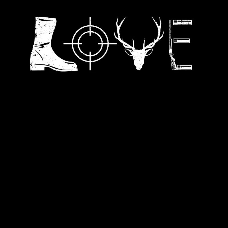 Liebe Jagd Geweih Hirsch Gewehr Stiefel Loving