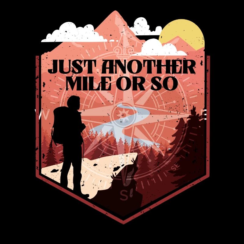 Funny hiking camping outdoors nature mountains