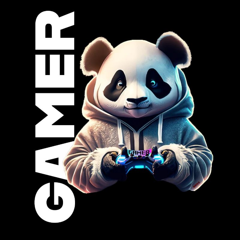 Lettrage de joueur avec panda cool