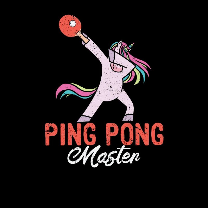 Ping Pong Master Dabbing Unicorn Funny Table