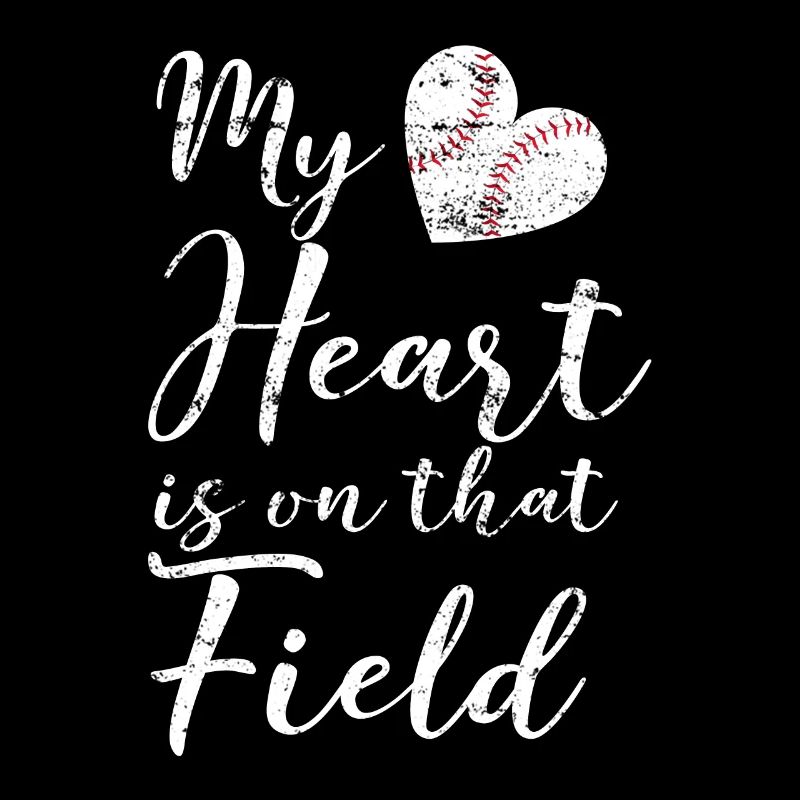 Mein Herz ist auf dem Feld Baseball-Softball-Mutter