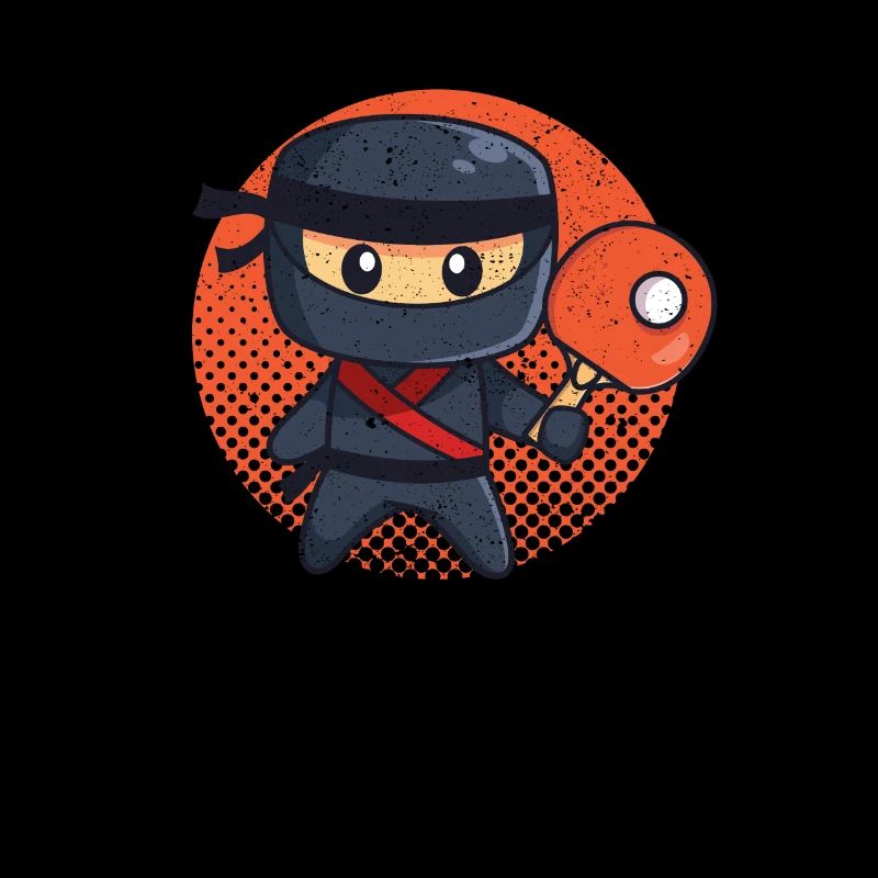 Ping Pong Ninja Lover Funny Table Tennis Player