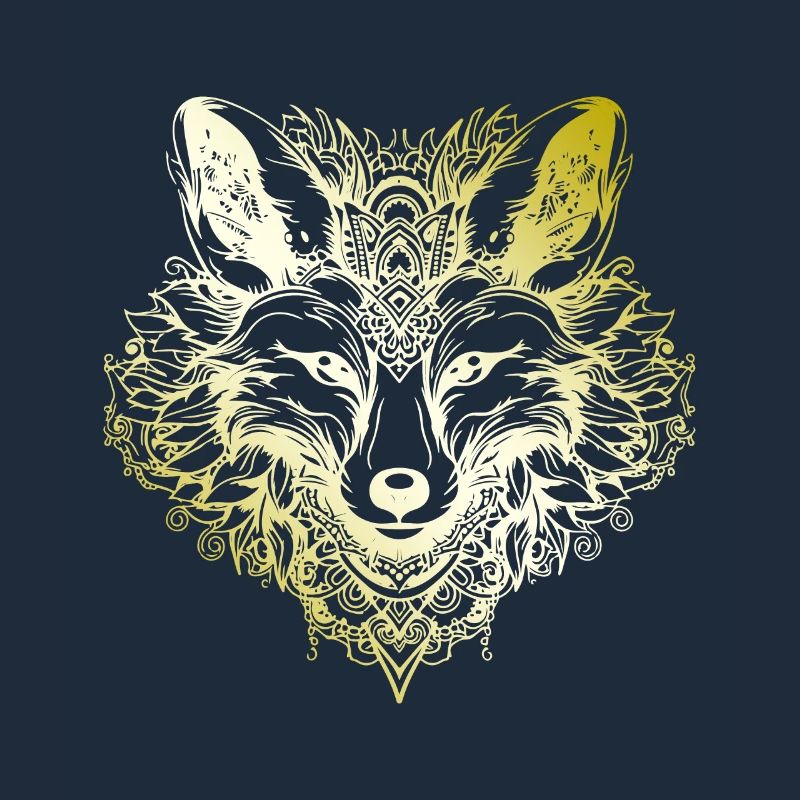 Fox Mandala gold
