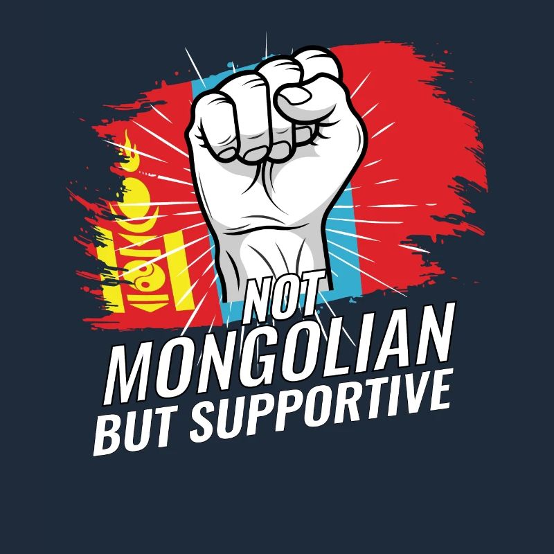 Pas mongol mais soutien au drapeau mongol