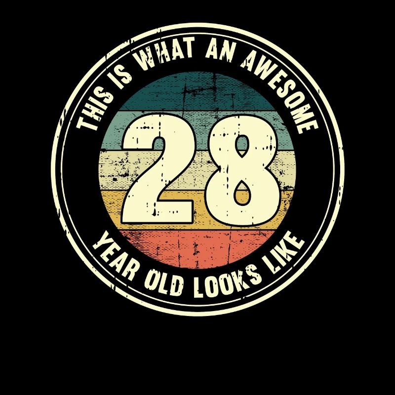 28. Geburtstag so sieht man mit 28 Retro Geschenk
