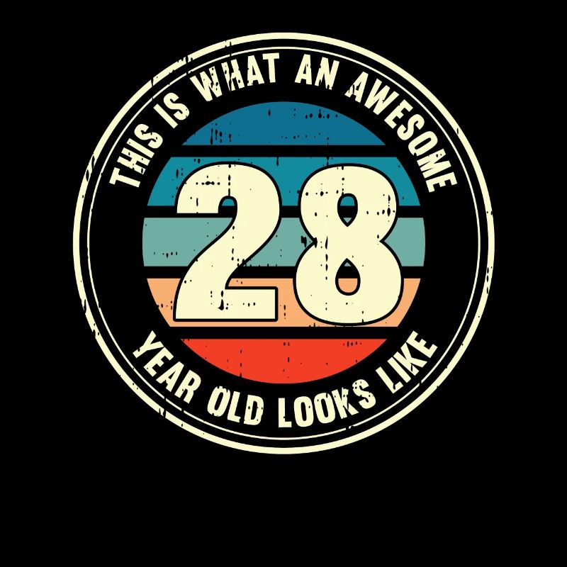 28. Geburtstag so sieht man mit 28 Retro Geschenk
