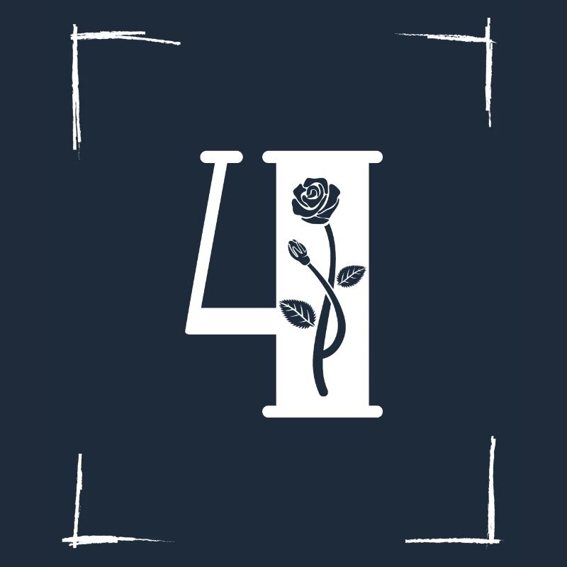 number 4 initial