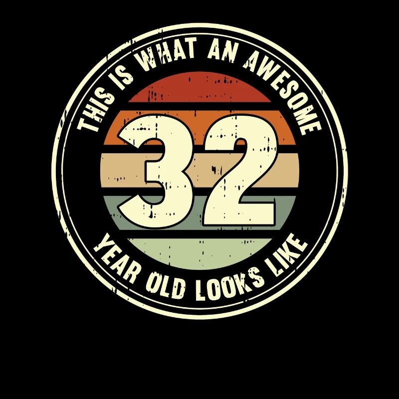 32. Geburtstag so sieht man mit 32 Retro Geschenk