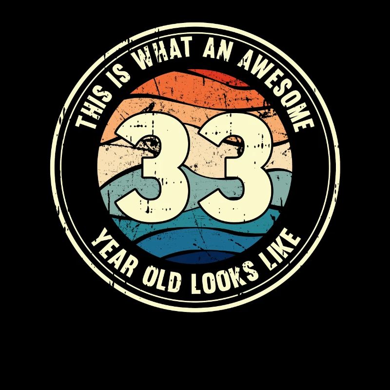 33. Geburtstag so sieht man mit 33 Retro Geschenk