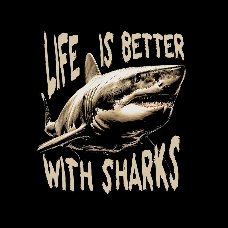 Requin nageant dans l’océan