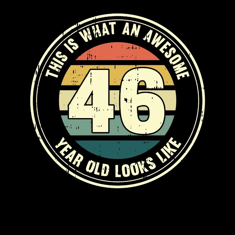 46. Geburtstag so sieht man mit 46 Retro Geschenk