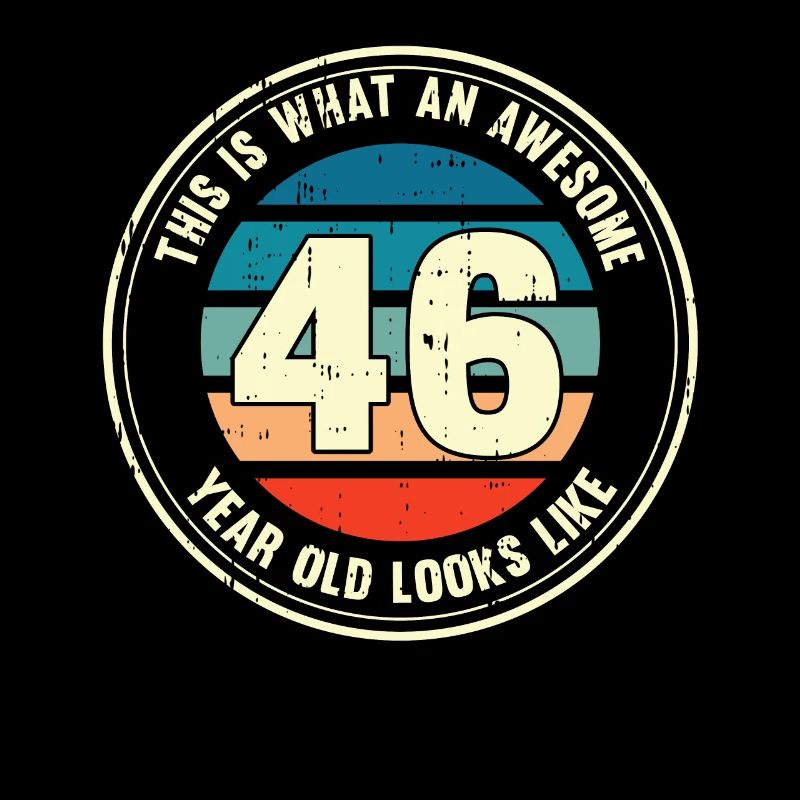 46. Geburtstag so sieht man mit 46 Retro Geschenk