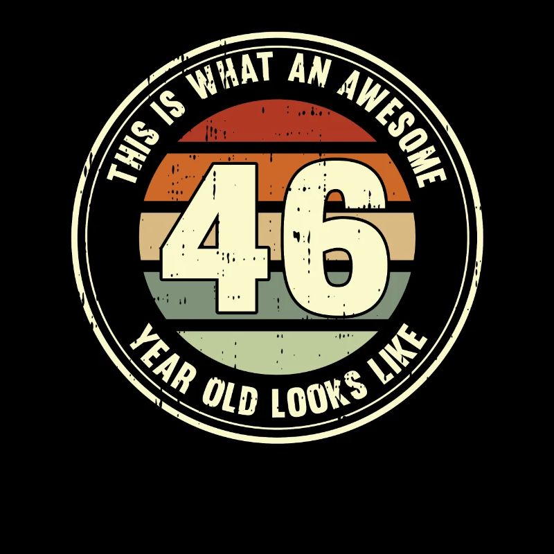 46. Geburtstag so sieht man mit 46 Retro Geschenk
