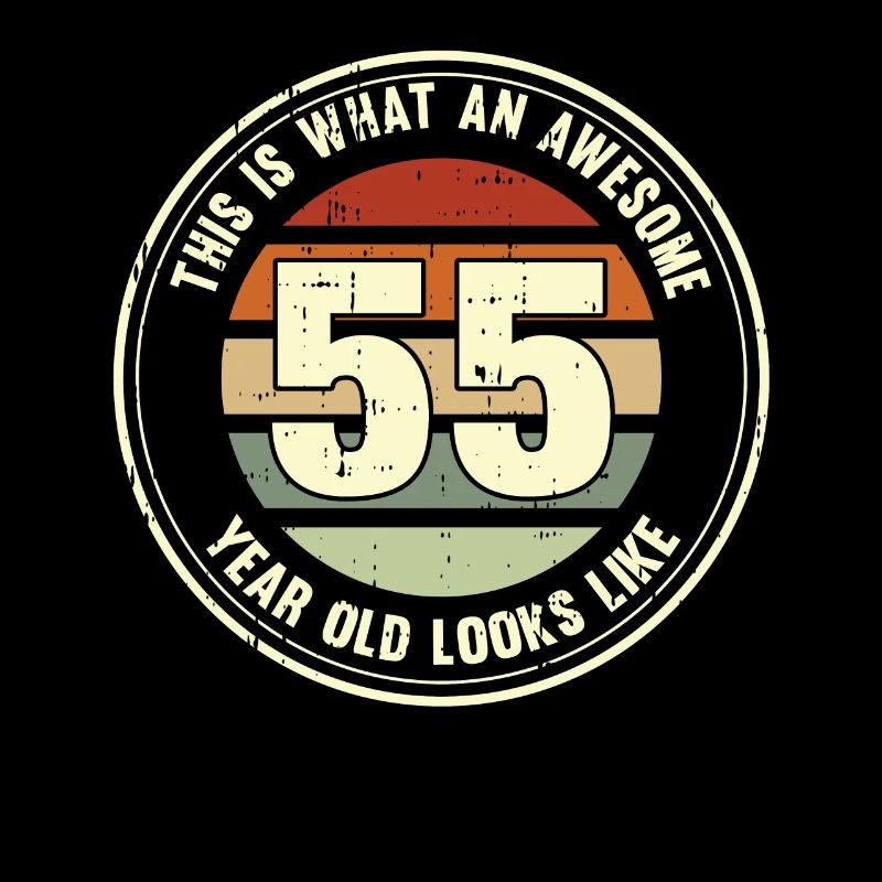 55. Geburtstag so sieht man mit 55 Retro Geschenk