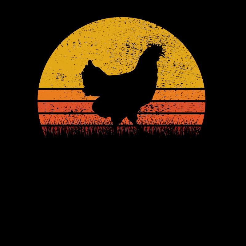 Chicken Chickens Rooster Farmer Retro Farm Gift