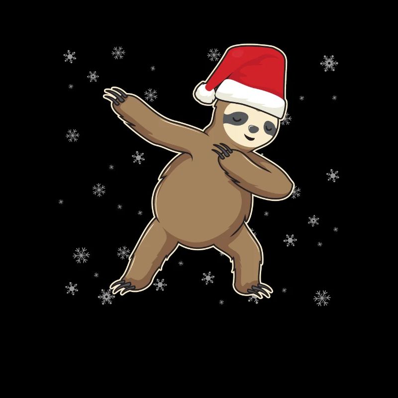 Dabbing Santa Claus Sloth Merry Sloth